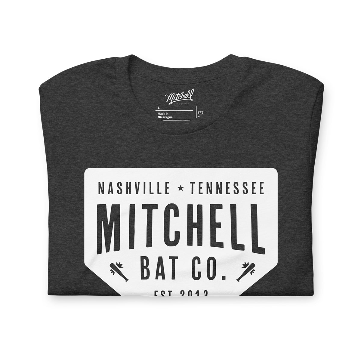 Home Plate Mitchell Bat Co Tee (dark gray)
