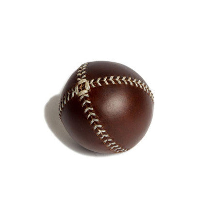 LEMON BALL™ baseball. Brown Leather, White Stitch