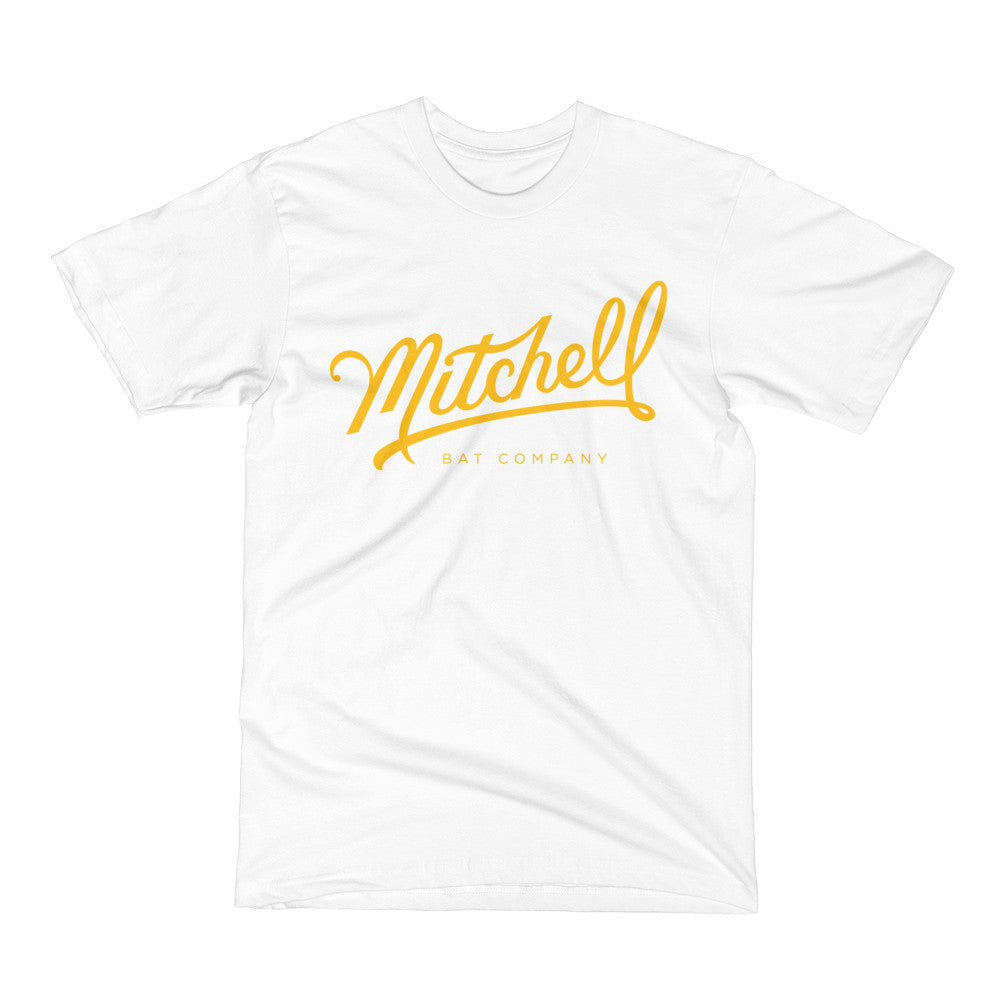 Mitchell Bat Co. short sleeve tee (white/yellow)