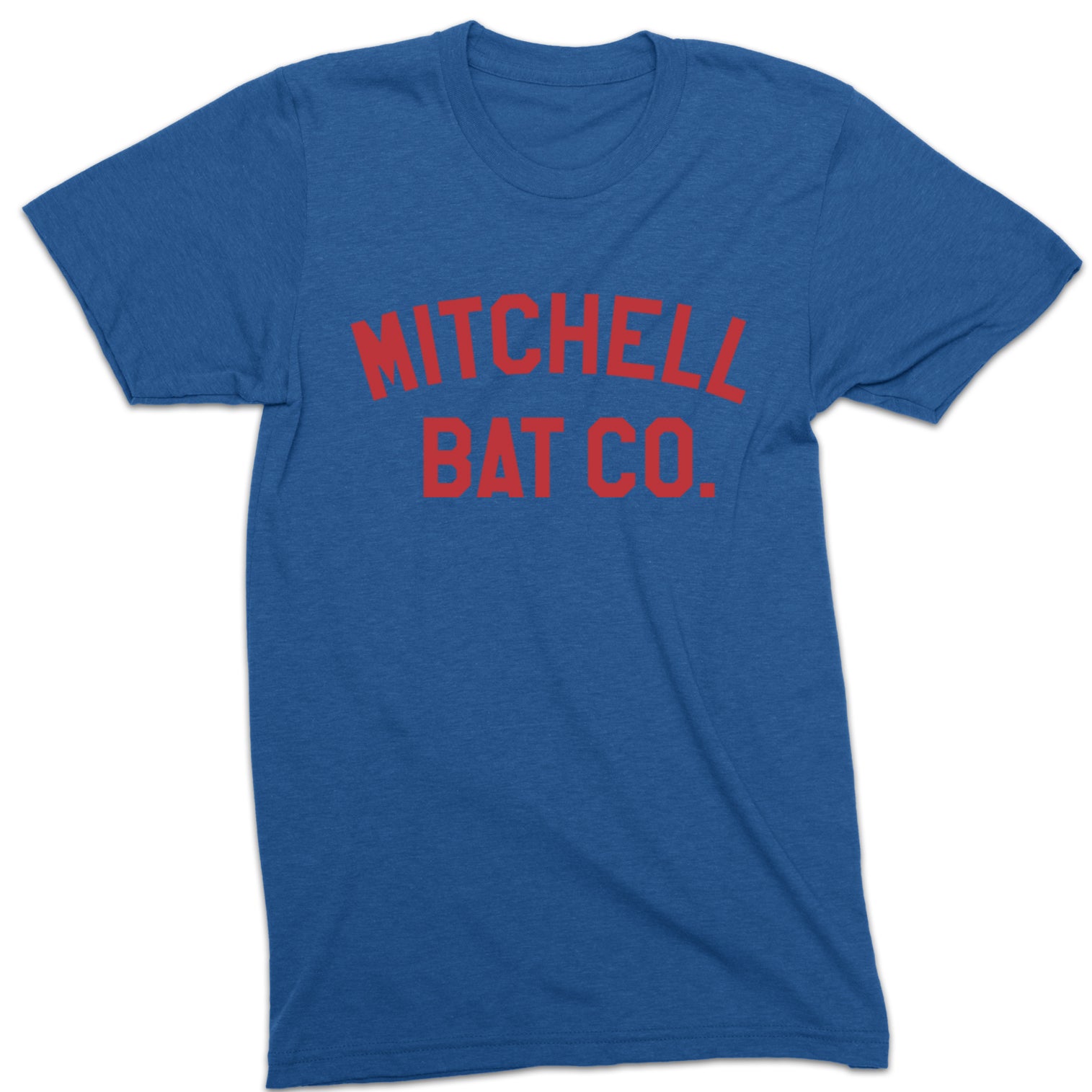 Mitchell Bat Co. short sleeve block tee (royal blue/red)