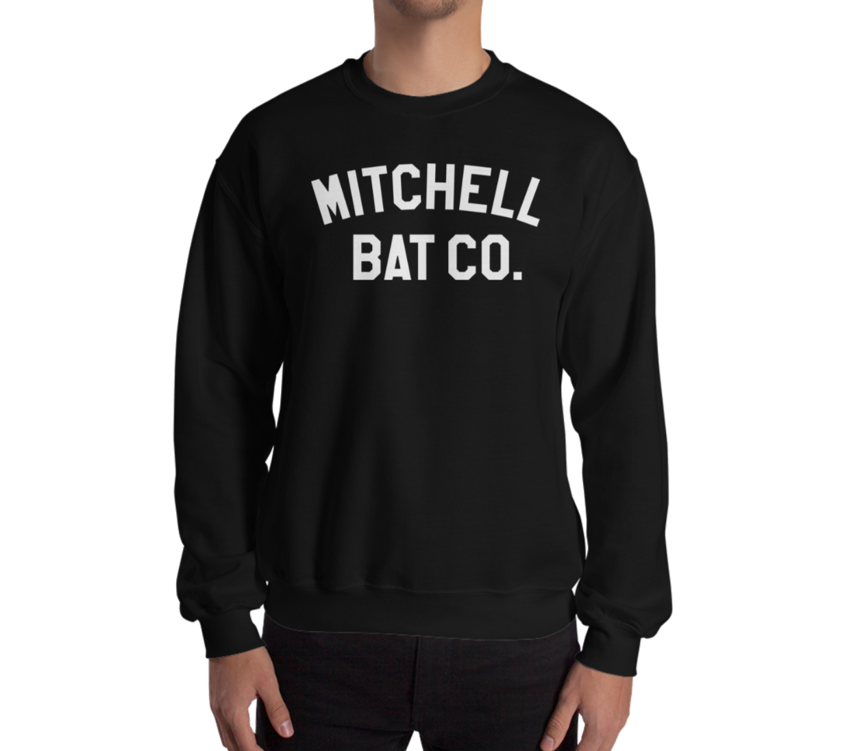 Mitchell Bat Co block logo sweatshirt (black)