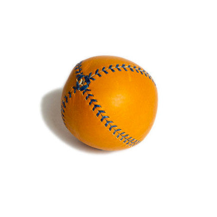 LEMON BALL™ baseball. Yellow Leather, Blue Stitch