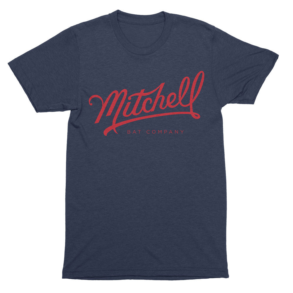 Mitchell Bat Co. short sleeve tee (navy/red)