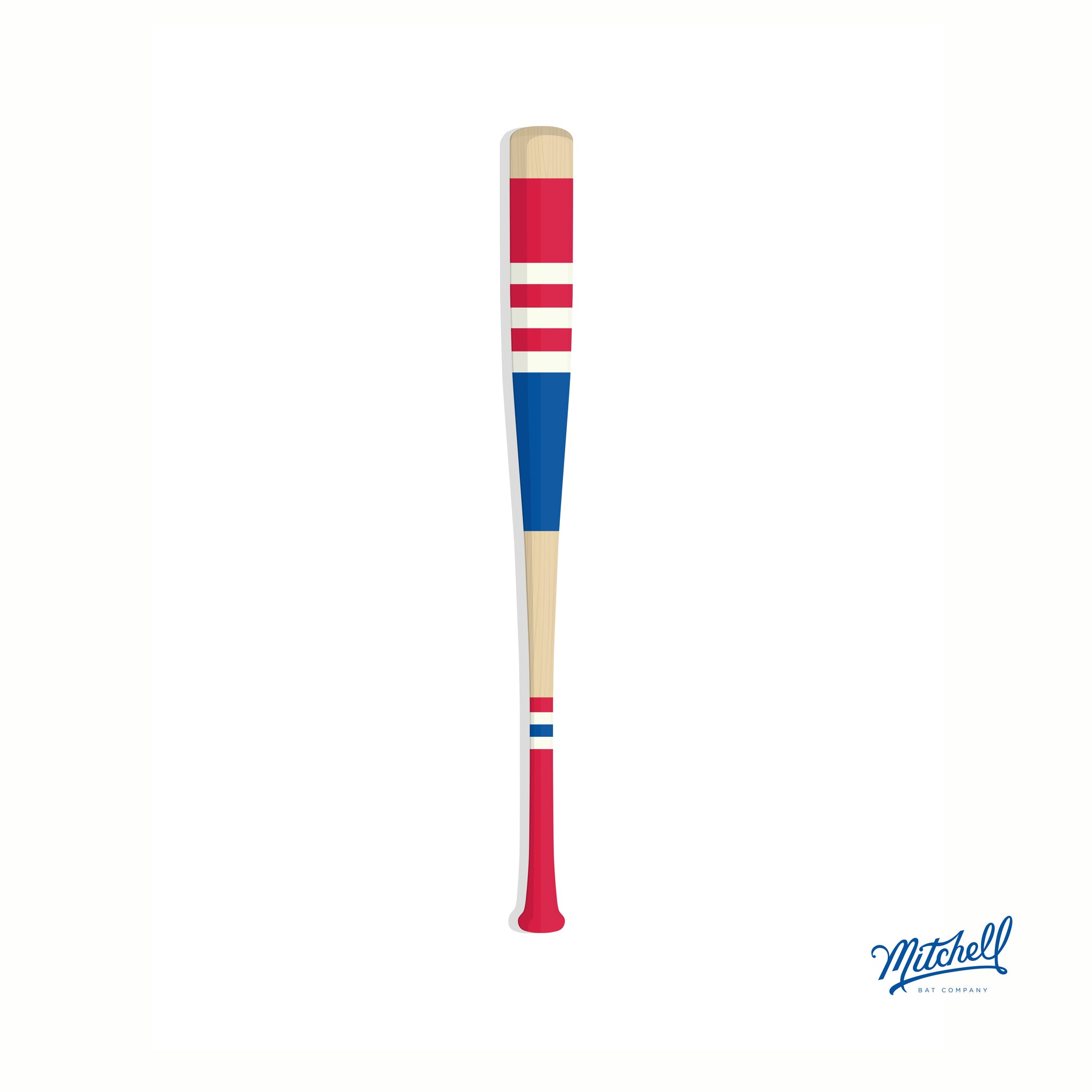 Mitchell Bat Illustration Poster