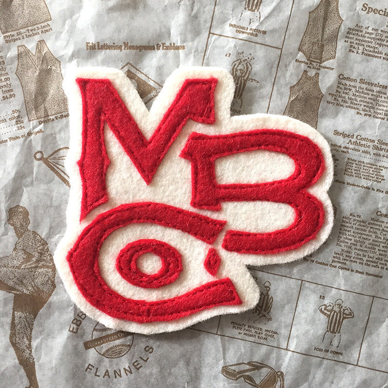 Ebbets Field Flannels "MBCO" patch (red)