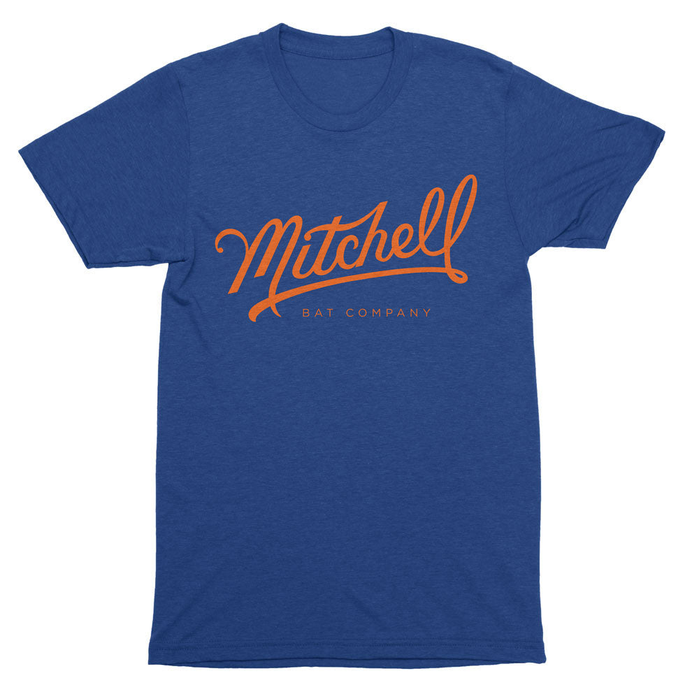 Mitchell Bat Co. short sleeve tee (royal blue/orange)